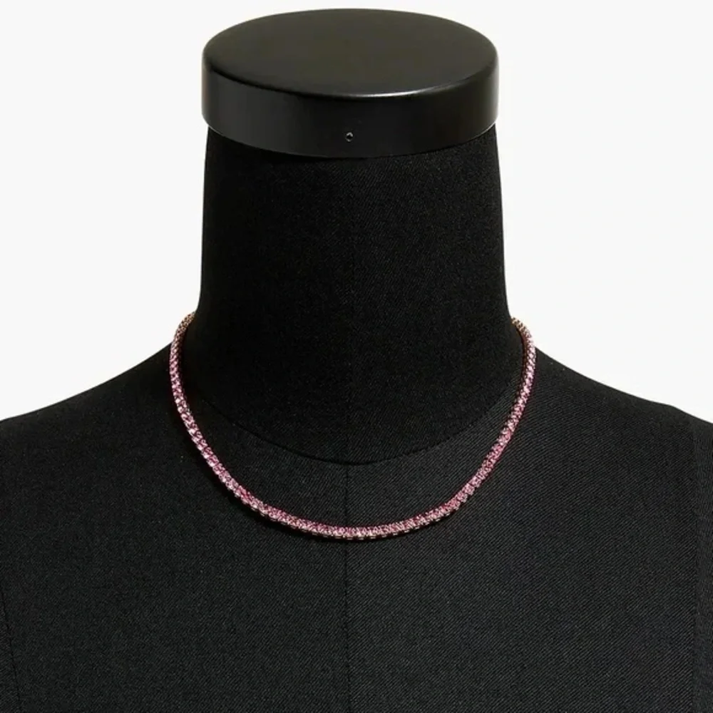 J. Crew Factory | Crystal Tennis Necklace Wild Azalea
